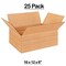25 Pack Multi Depth Corrugated Cardboard Boxes for Packing Shipping and Storage 16 x 12 x 6 inch